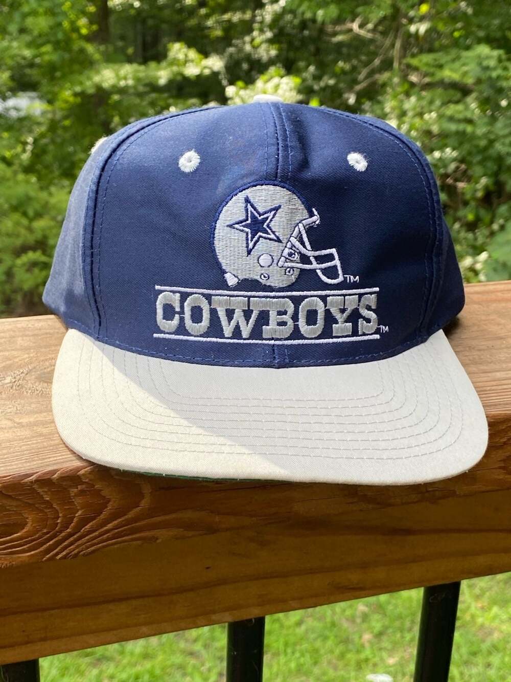Vintage 90s Dallas Cowboys Snapback Hat Cap Eastport NFL Football Blue Gray